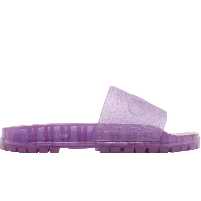 Adidas X Gucci Adilette Slide Purple Womens