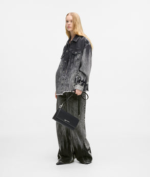 KarlLagerfeld Metal Logo Top Handle Bag Black