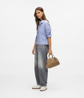 KarlLagerfeld Ikon Nylon Bowling Bag Mushroom Brown
