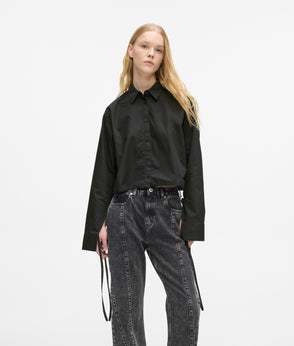 KarlLagerfeld Denim Hobo Shopper Black Denim-Grey Denim