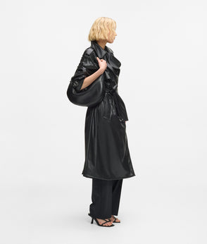 KarlLagerfeld Ksignature Oversized Moon Bag Black-Nickel