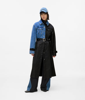 KarlLagerfeld Two-Tone Denim Shopper Standard Blue Denim-Light Denim