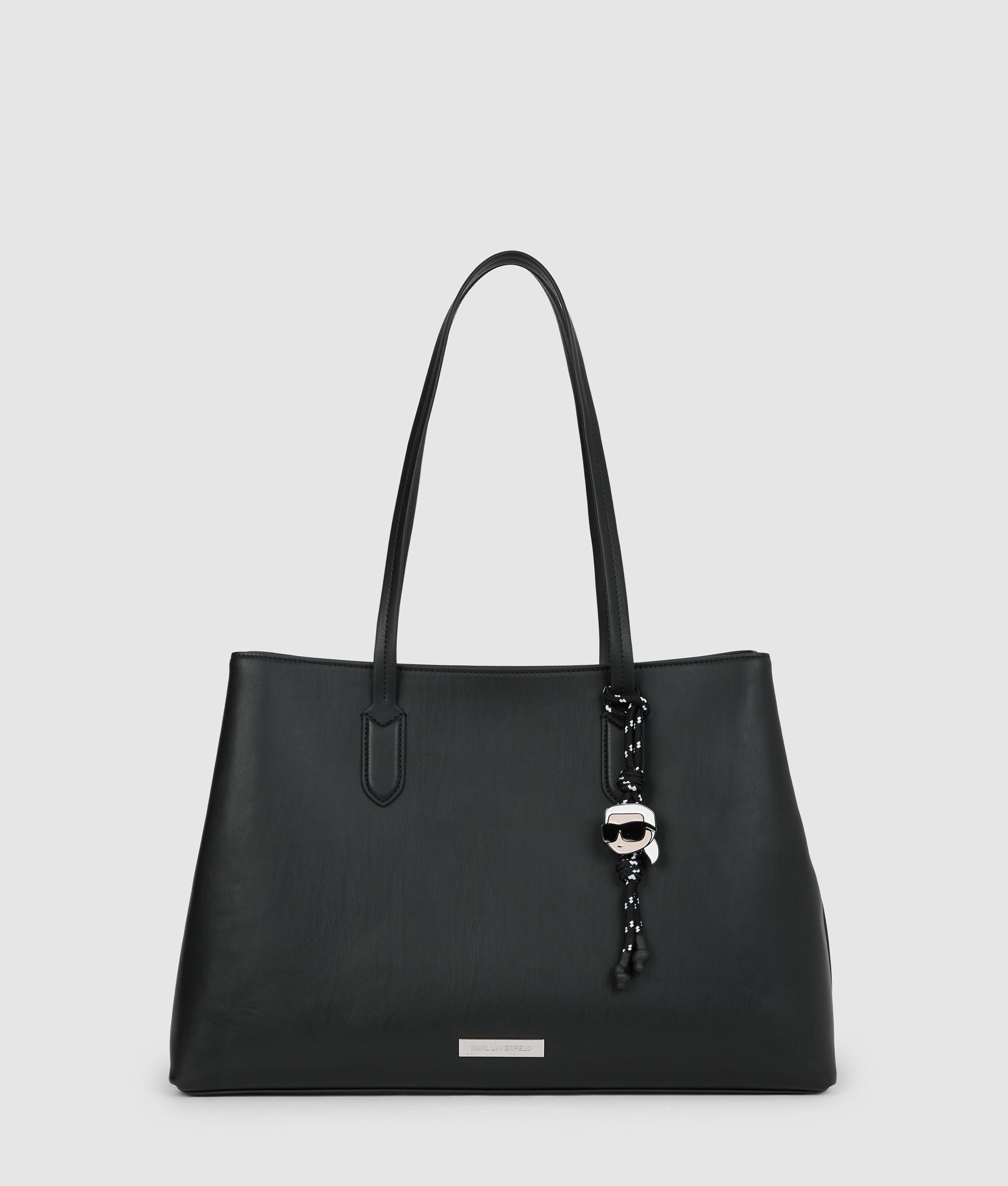 KarlLagerfeld Ikon Smooth Large Tote Bag Black