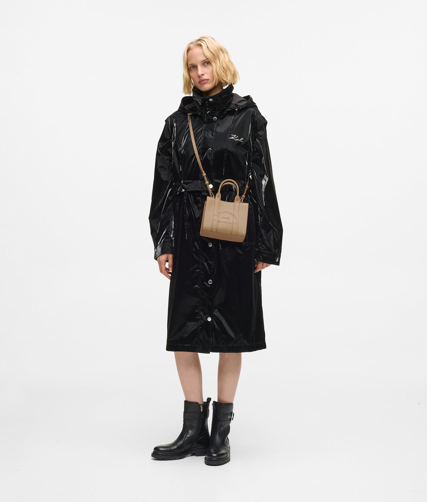 KarlLagerfeld Rue St-Guillaume Mini Tote Bag Nougat