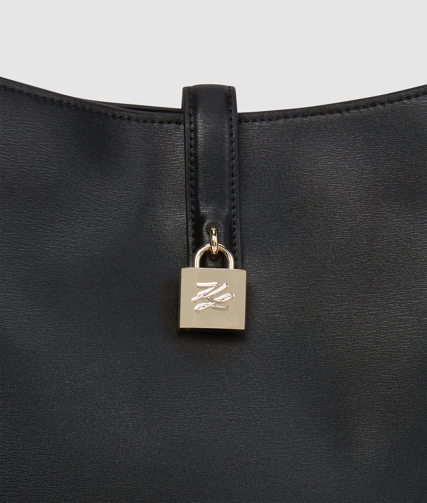 KarlLagerfeld Kautograph Padlock Hobo Bag Black/Gold