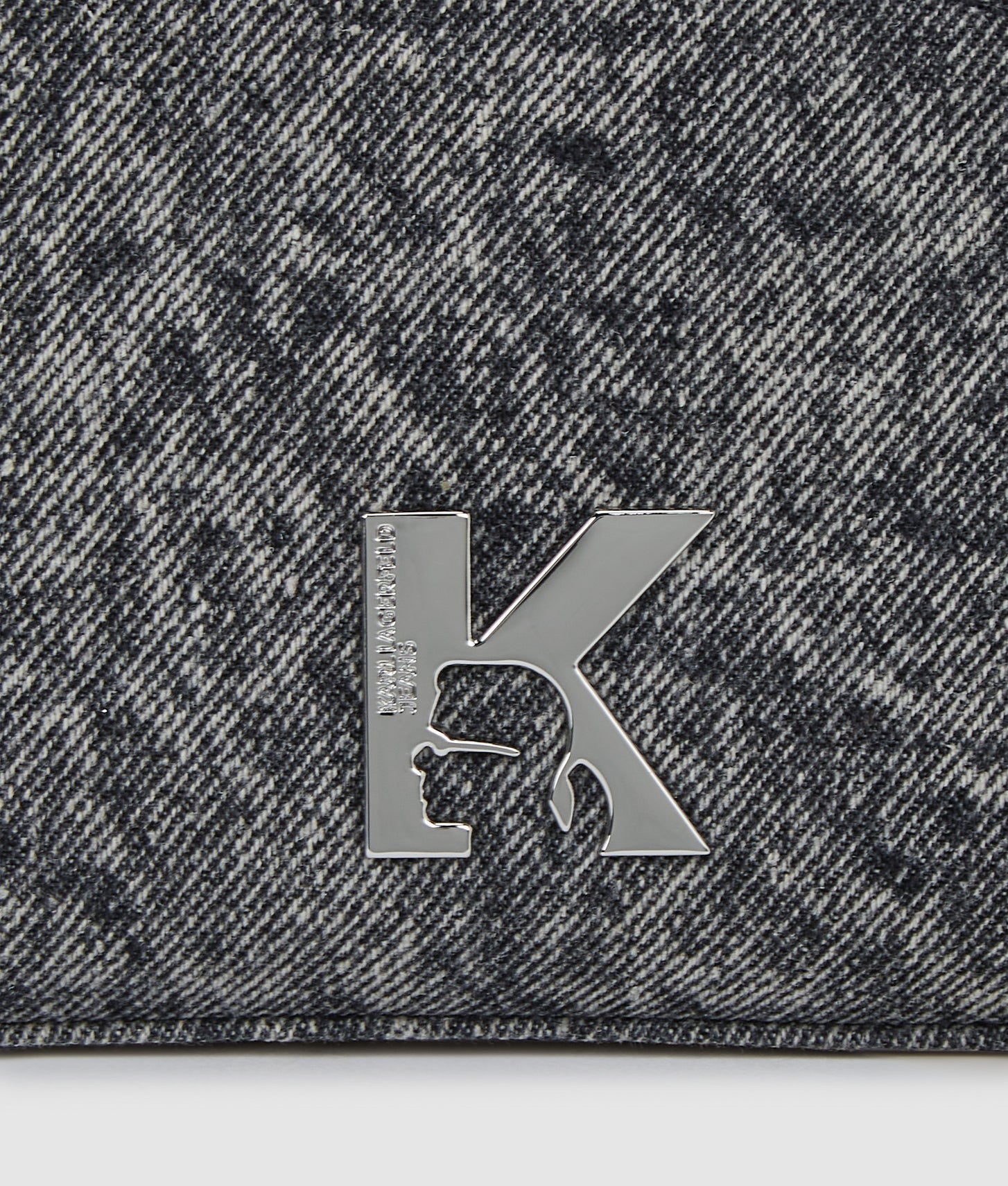 KarlLagerfeld Geo Mini Denim Crossbody Bag Washed Black