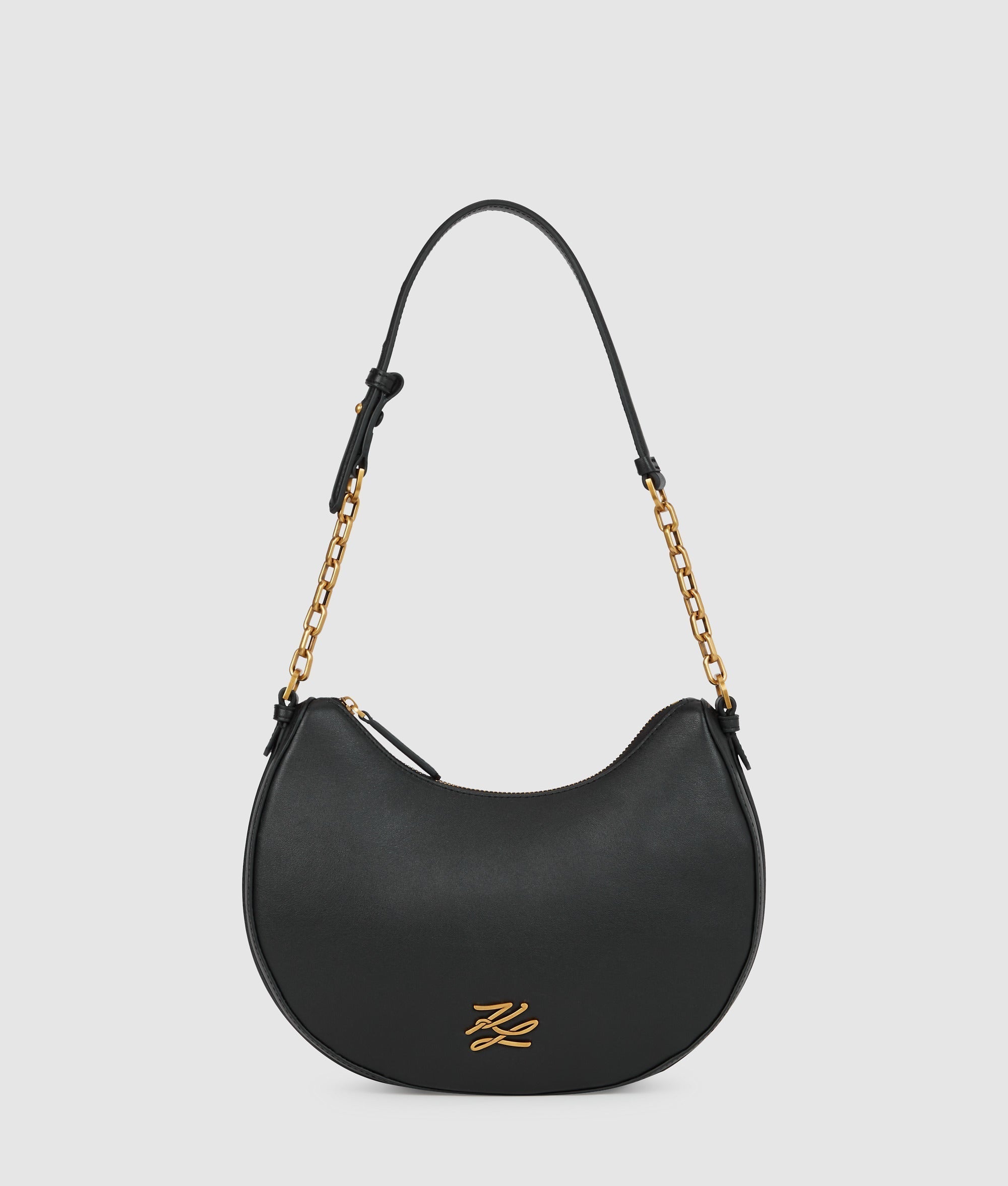 KarlLagerfeld Kautograph Medium Moon Bag Black/Gold