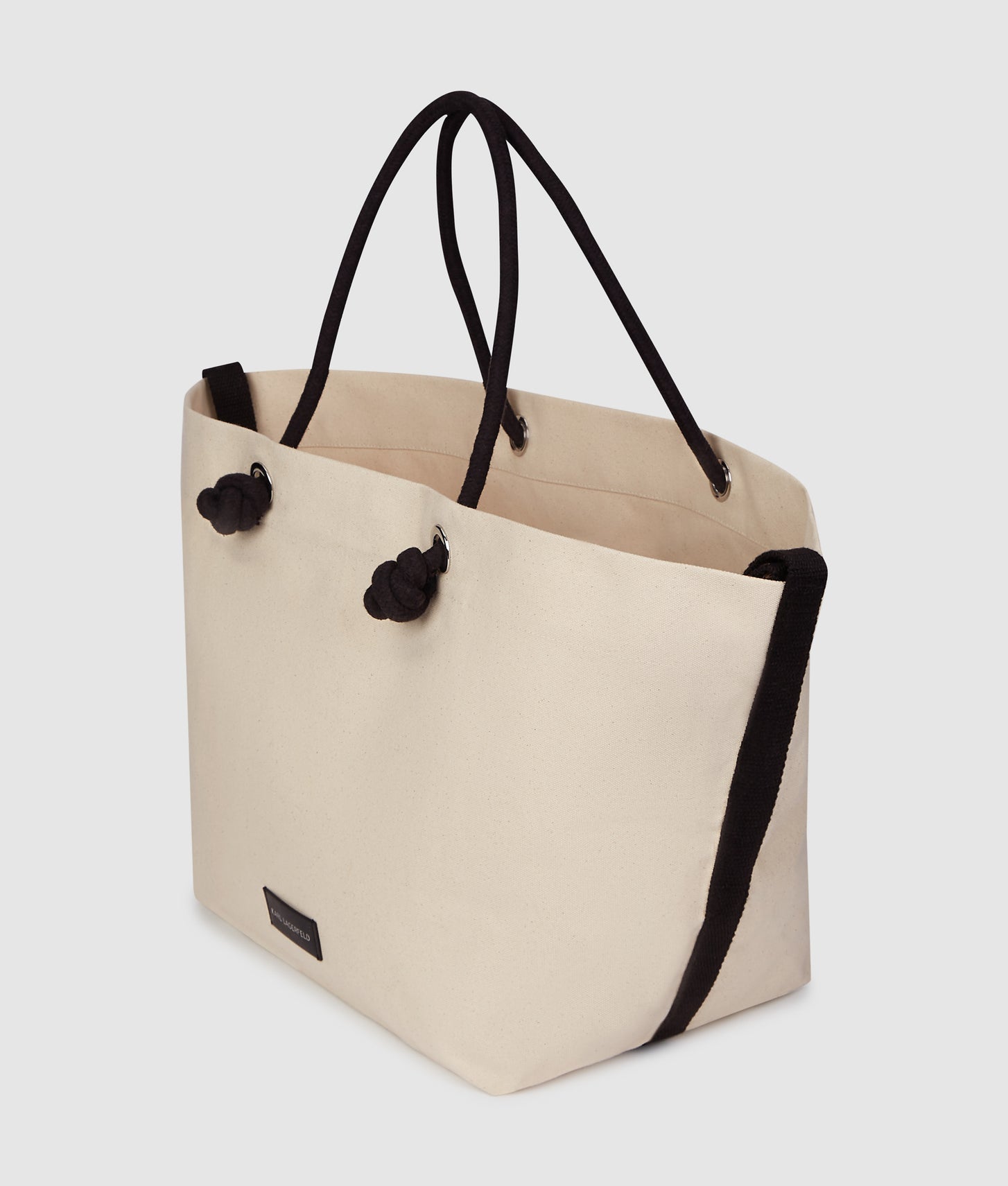 KarlLagerfeld Hotel Karl Crest Beach Bag Natural