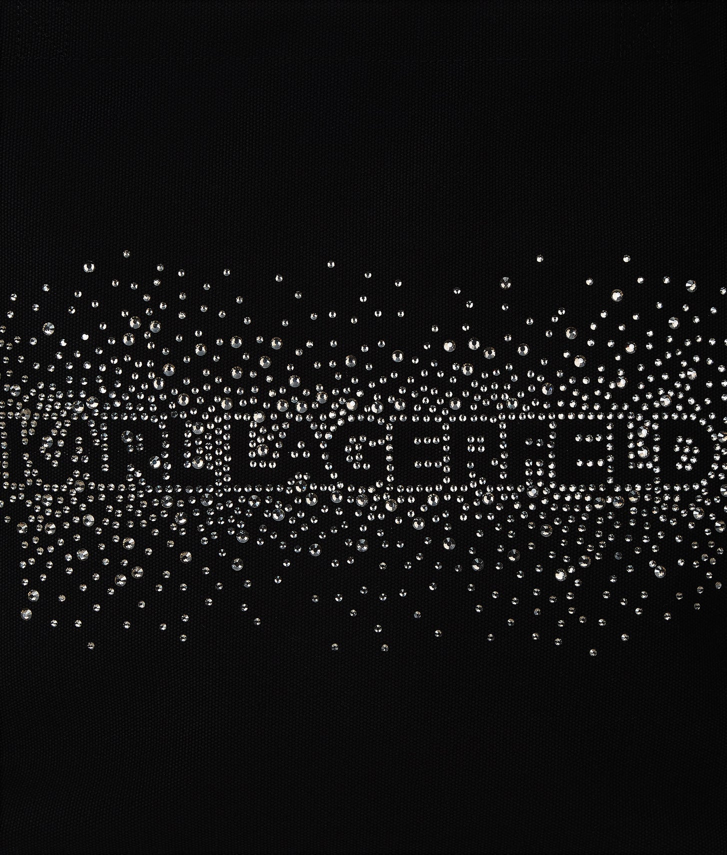 KarlLagerfeld Logo Rhinestone Shopper Black