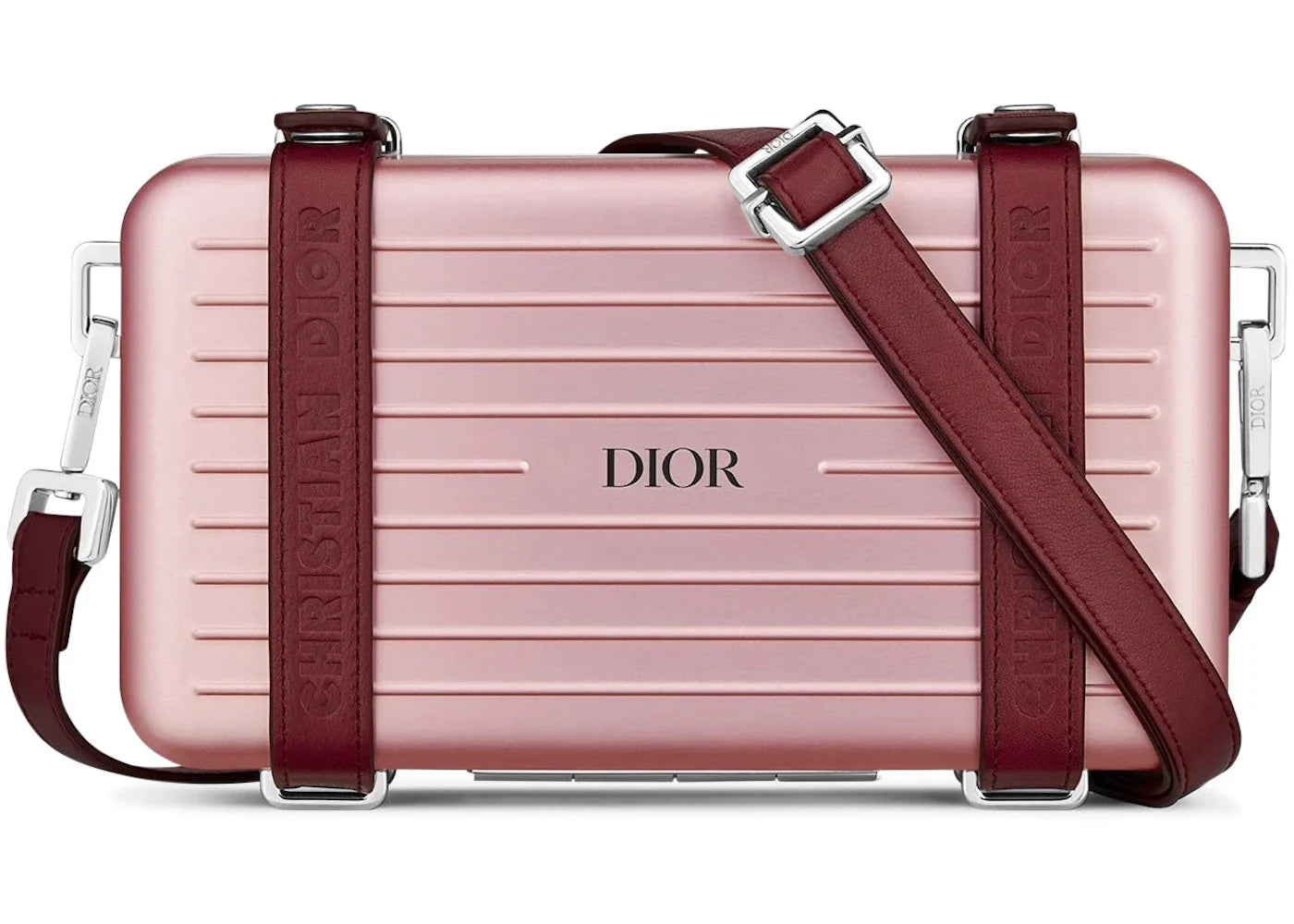 Dior X Rimowa Personal Clutch On Strap Aluminium Pink