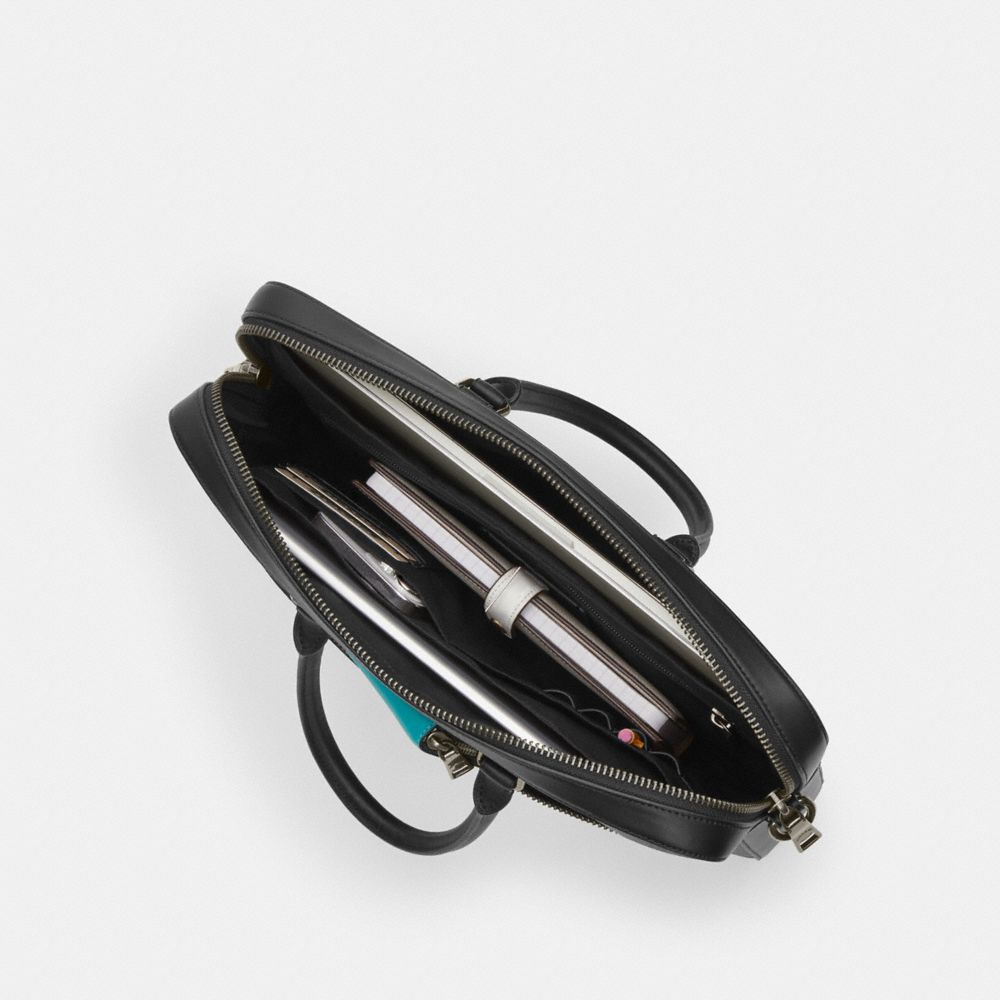 Coach Ethan Slim Brief Gunmetal Black