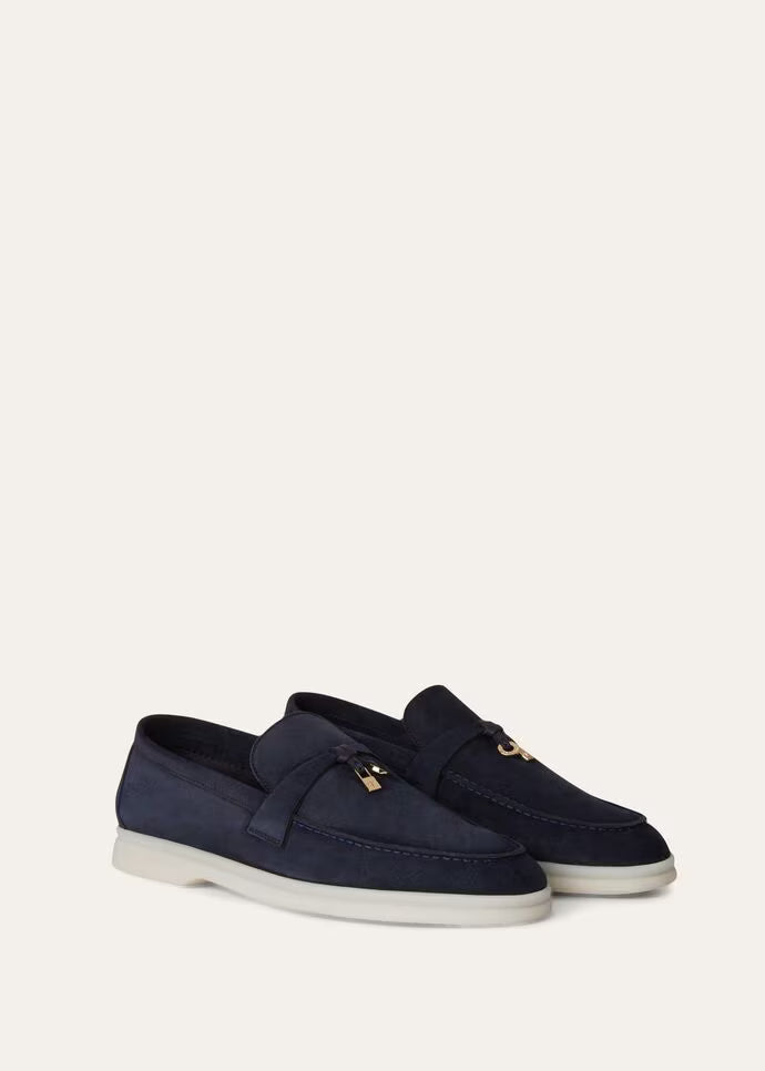 Lord Piana Argo Blue Melange (W948) Summer Charms Walk Loafer