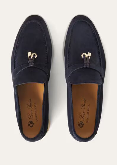 Lord Piana Argo Blue Melange (W948) Summer Charms Walk Loafer