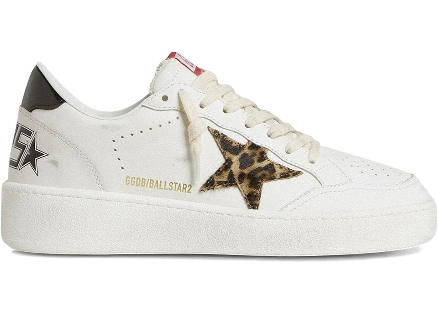Golden Goose Ball Star White Leopard Pony Star (Women'S)