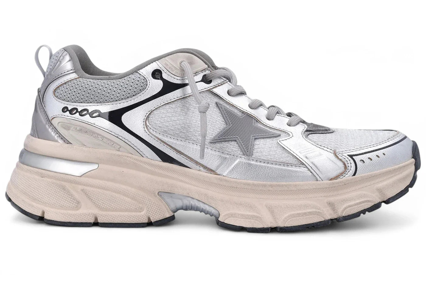 Golden Goose Lightstar White Grey Silver Black