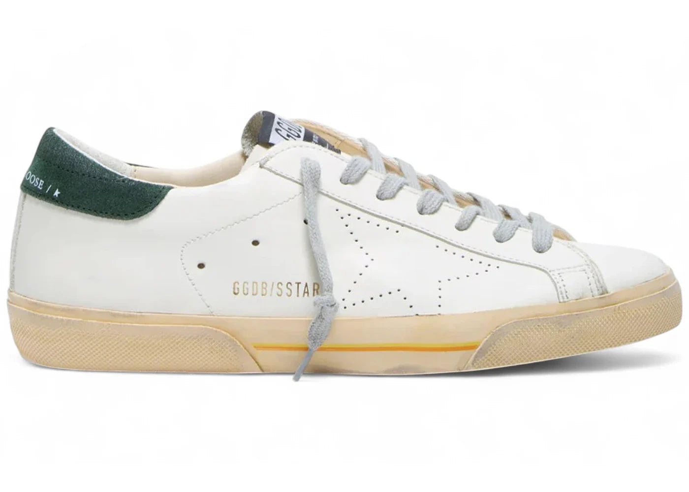 Golden Goose Super-Star White Green Gold
