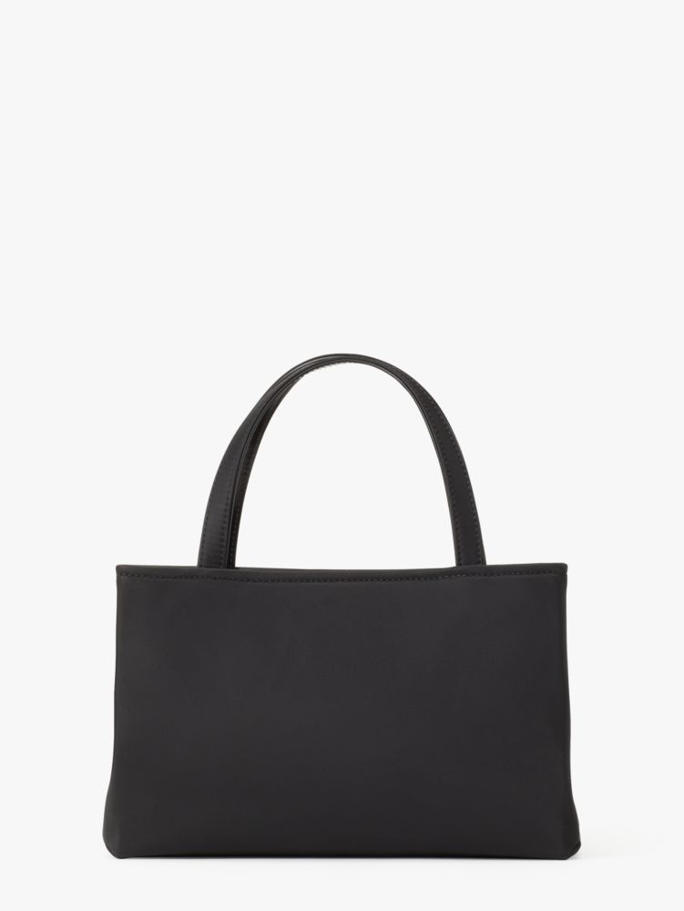 KateSpade Sam Icon Floral Embellished Nylon Small Tote Black Multi