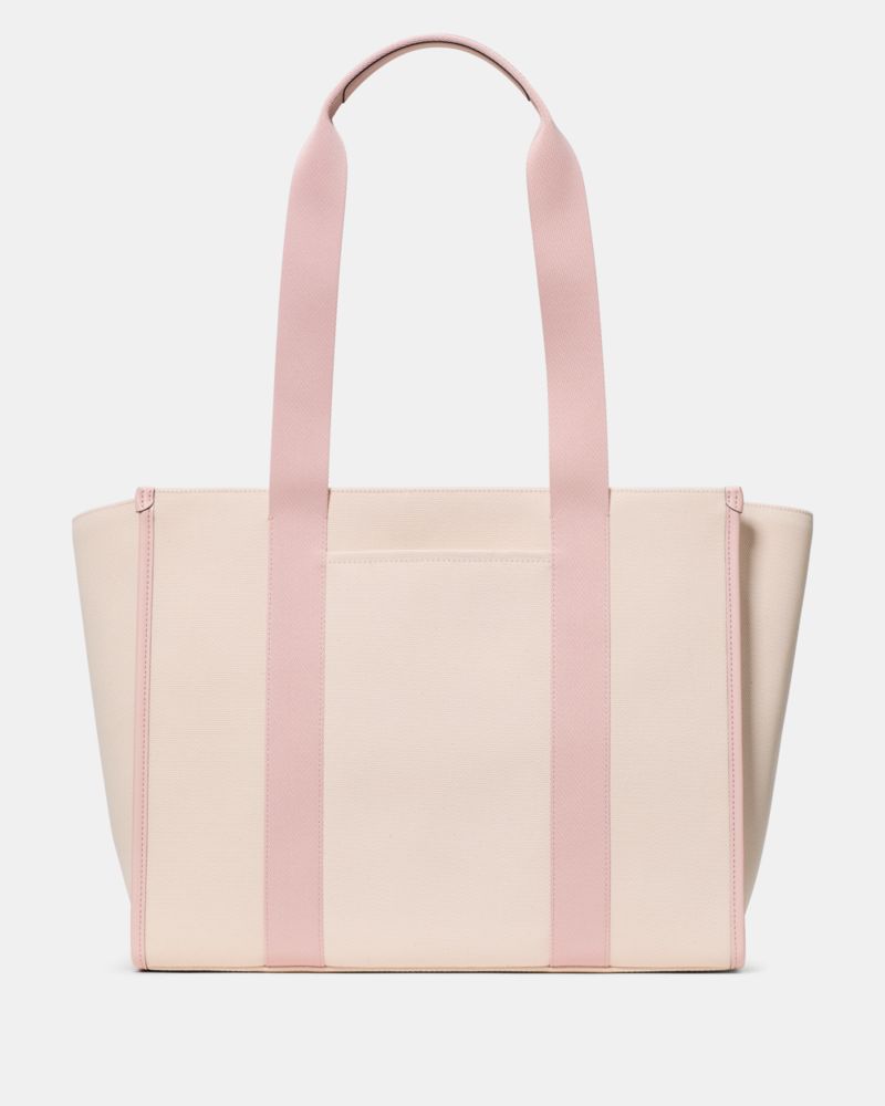 KateSpade Kip Canvas Large Tote Bag Rose Smoke Multi