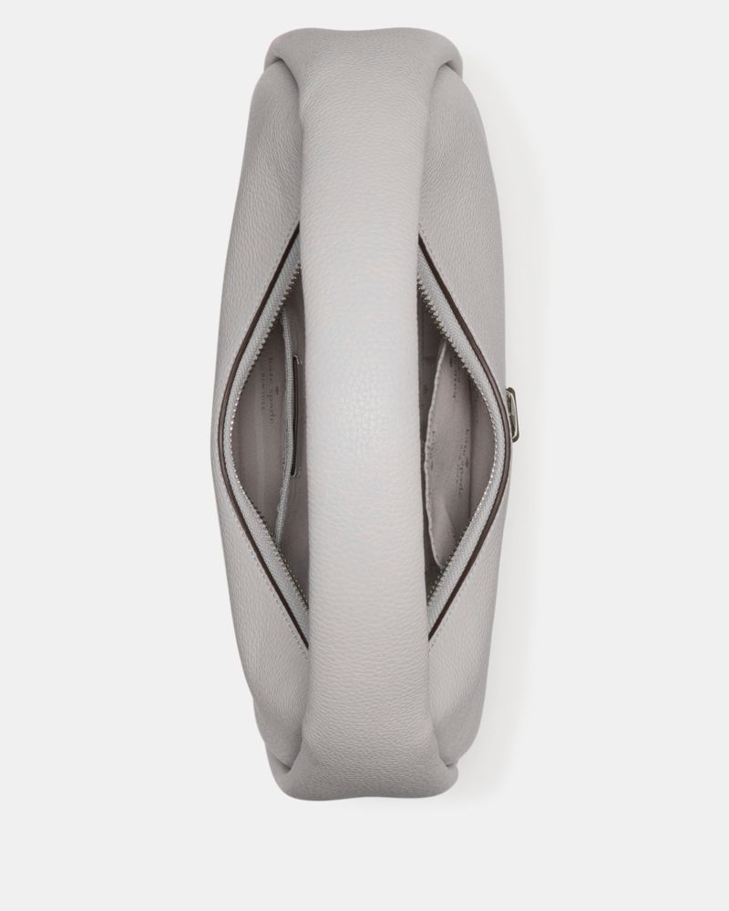 KateSpade Kayla Crescent Shoulder Bag Platinum Grey
