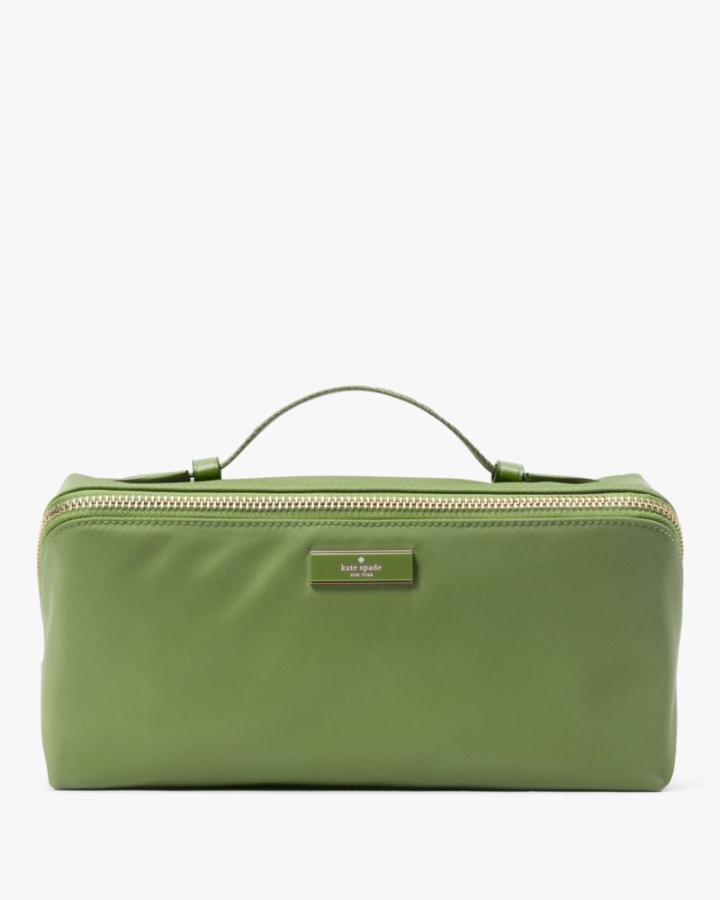 KateSpade Carter Nylon Travel Cosmetic Pouch Cedar Stand