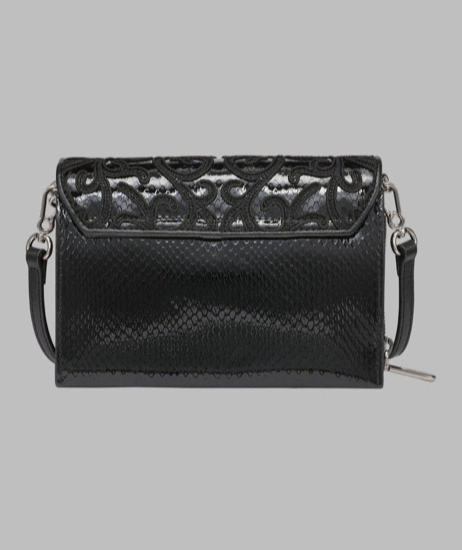 KarlLagerfeld Lourdes crossbody black embriodered black