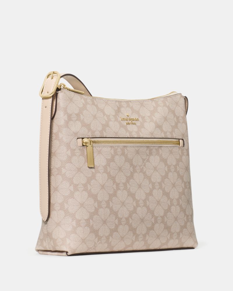 KateSpade 454 Spade Flower Swingpack Crossbody Bag Dark Beige Multi