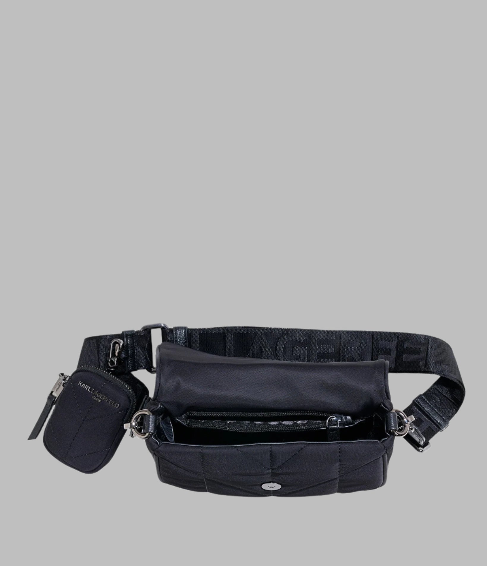 KarlLagerfeld Voyage logo crossbody black