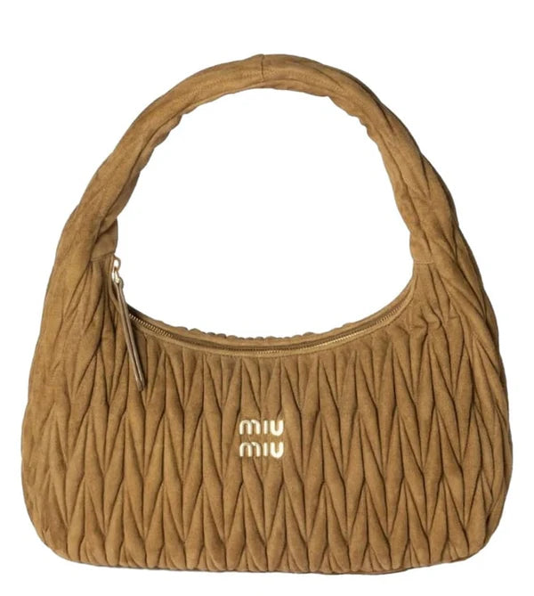 Miu Miu Brown Wander Matelasse Hobo Bag