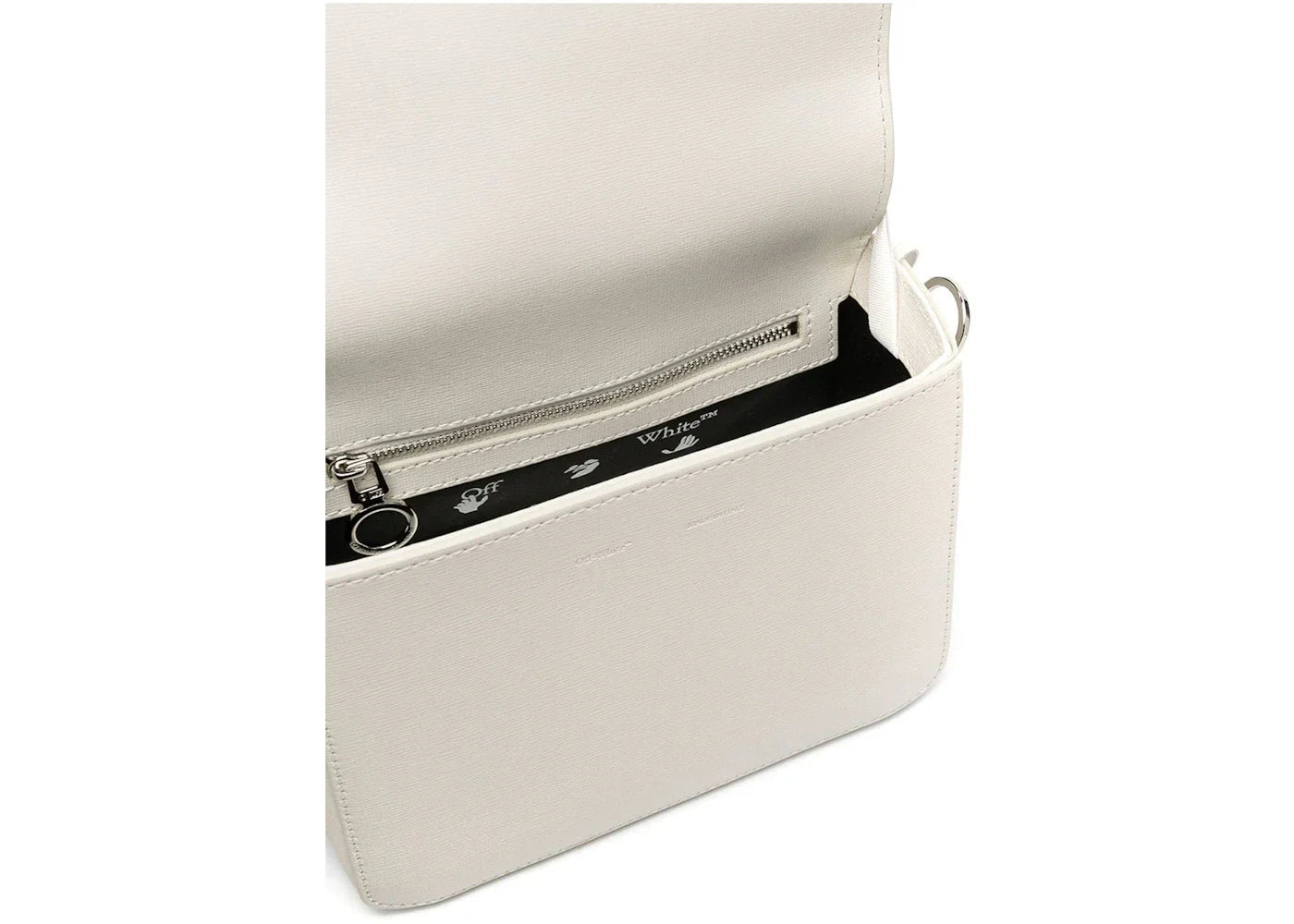off-white diag flap bag ss21 white/black
