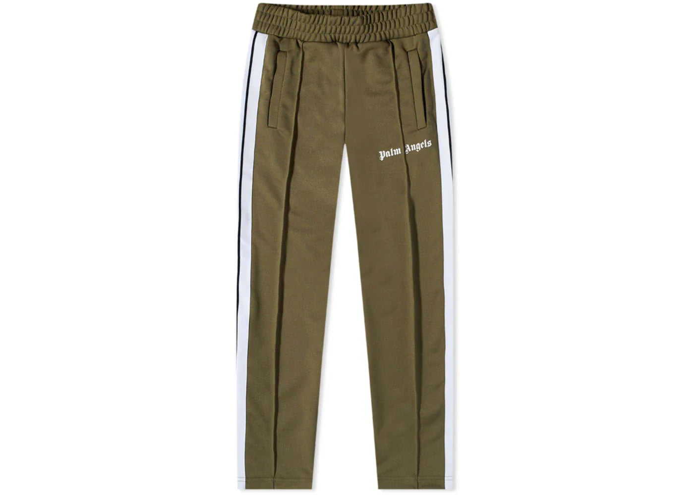 palm angels classic track pants military/white