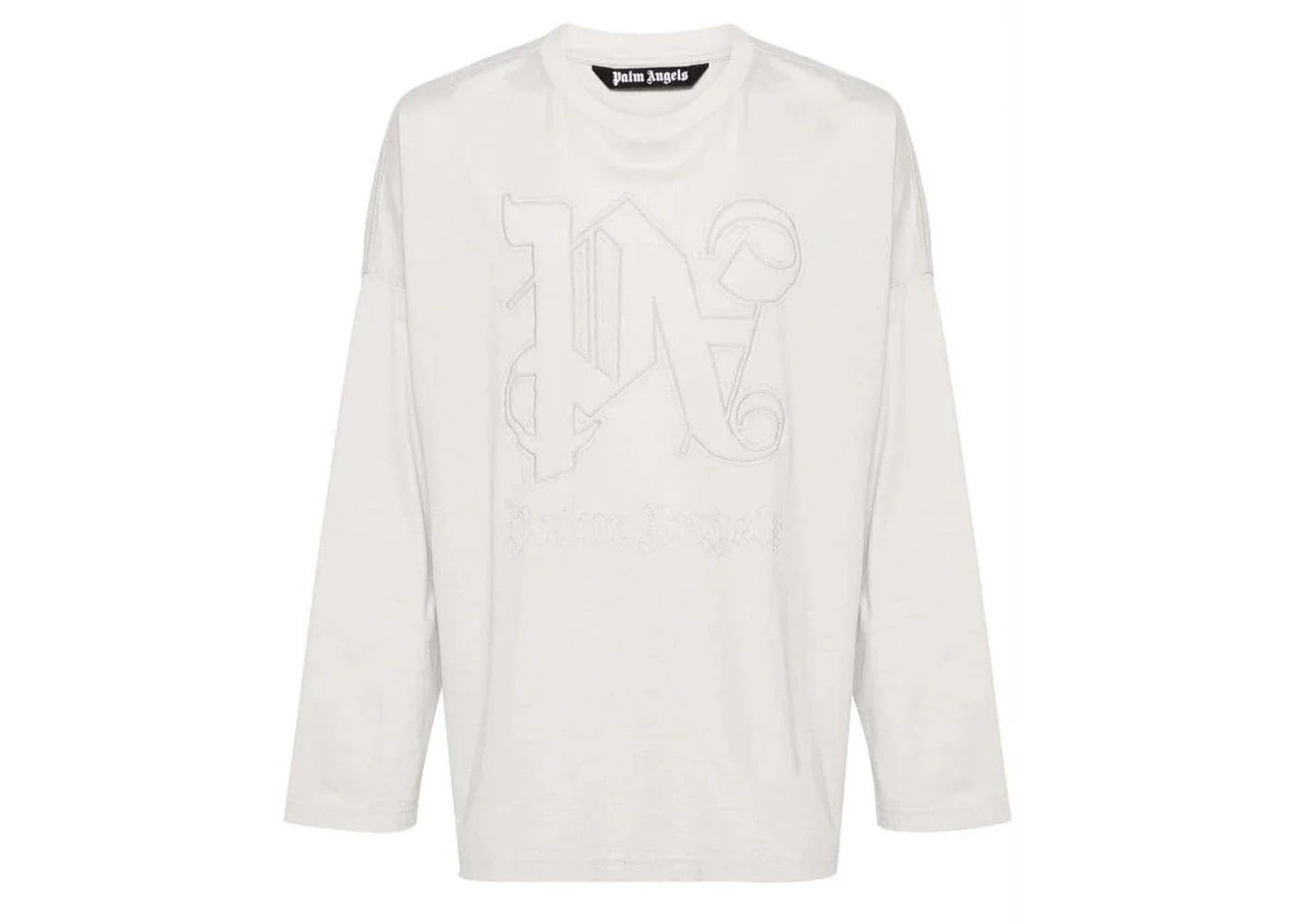 palm angels monogram cotton t-shirt light grey