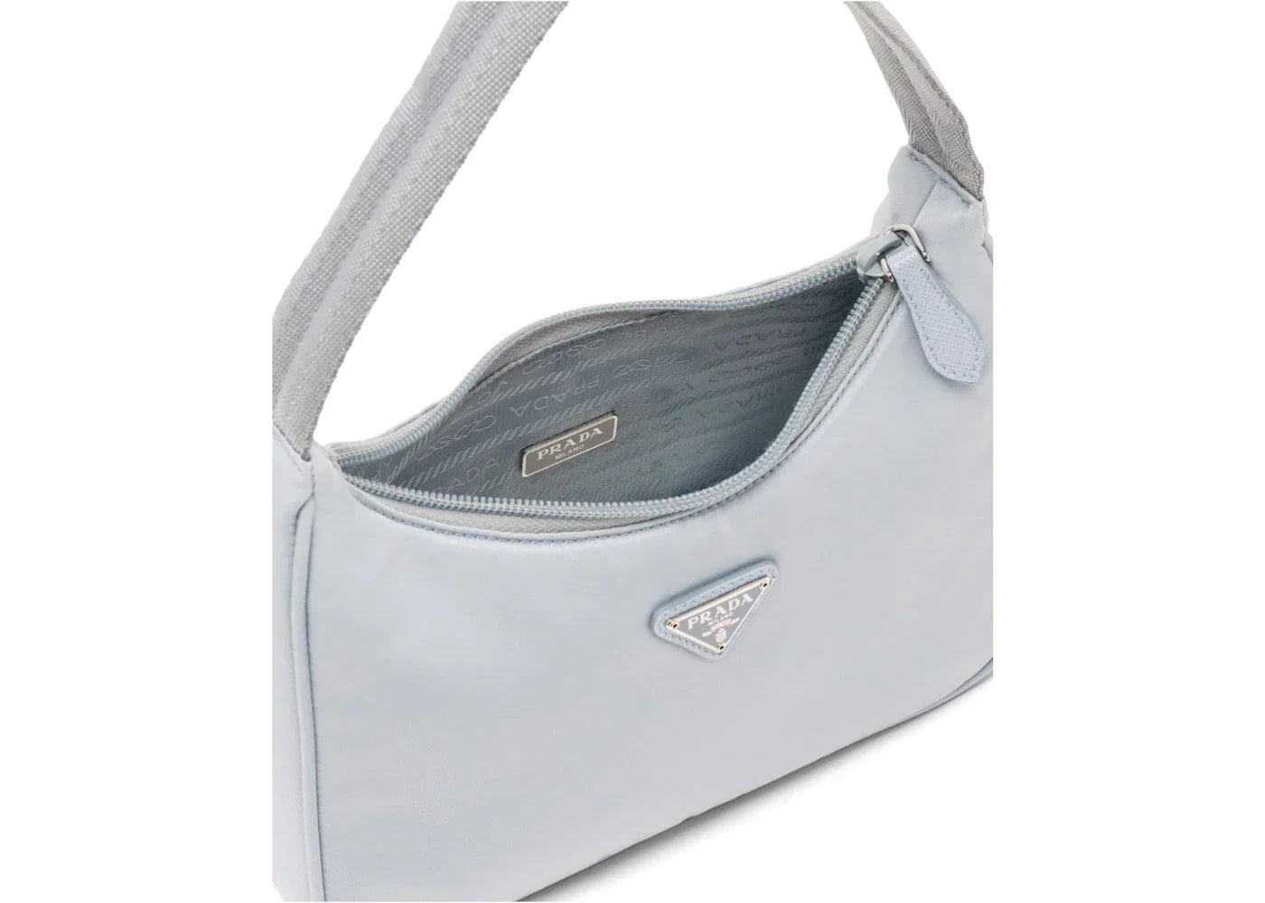 prada re-edition 2000 re-nylon mini bag cornflower blue