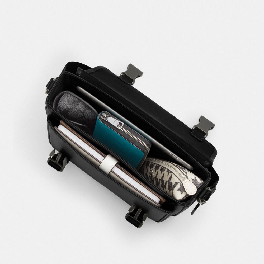 Coach Racer Messenger Bag Gunmetal Black