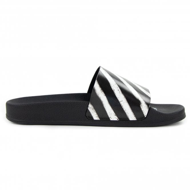 Off-White Spray Stripes Sliders Zebra