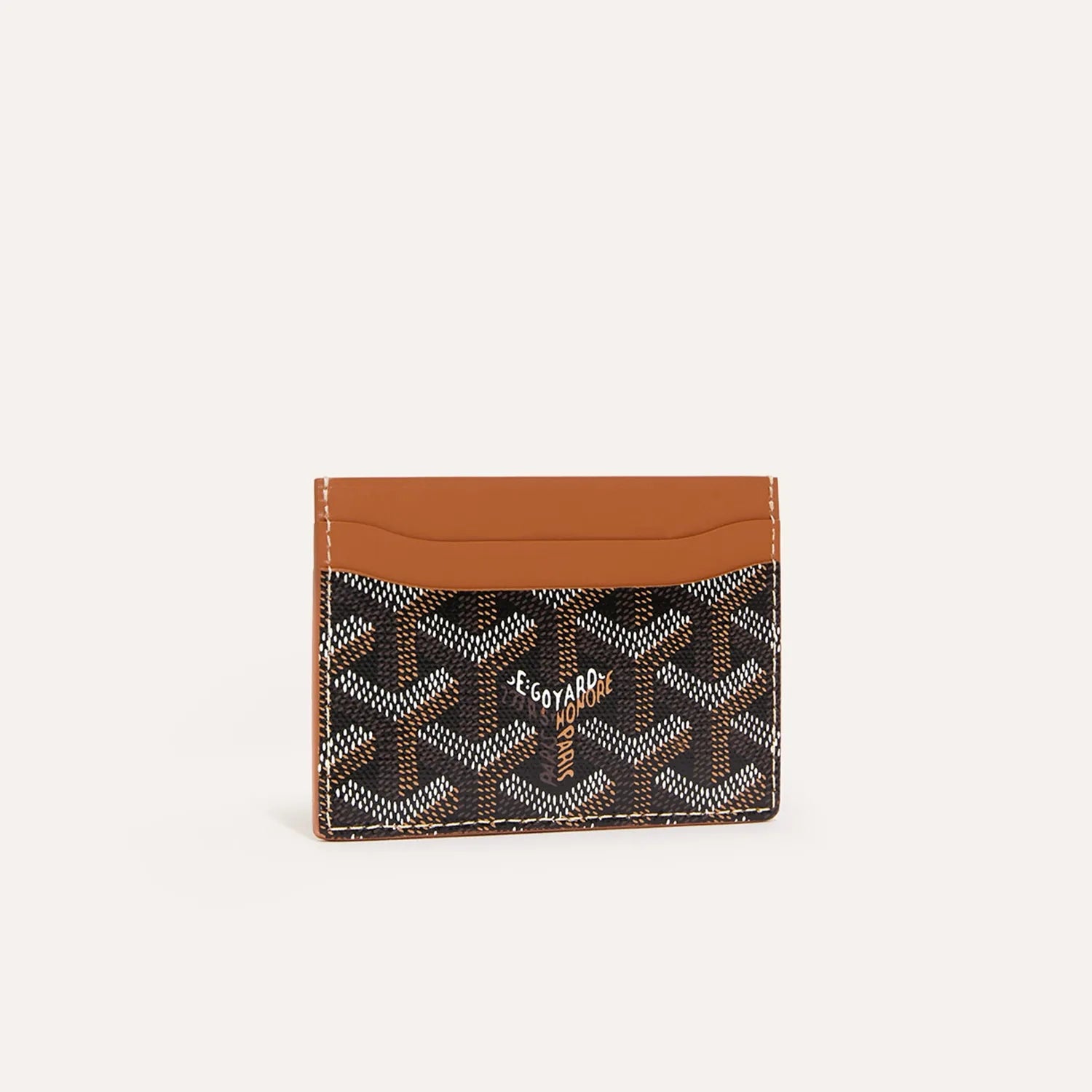 GOYARD Black & Tan Saint-Sulpice Card Wallet