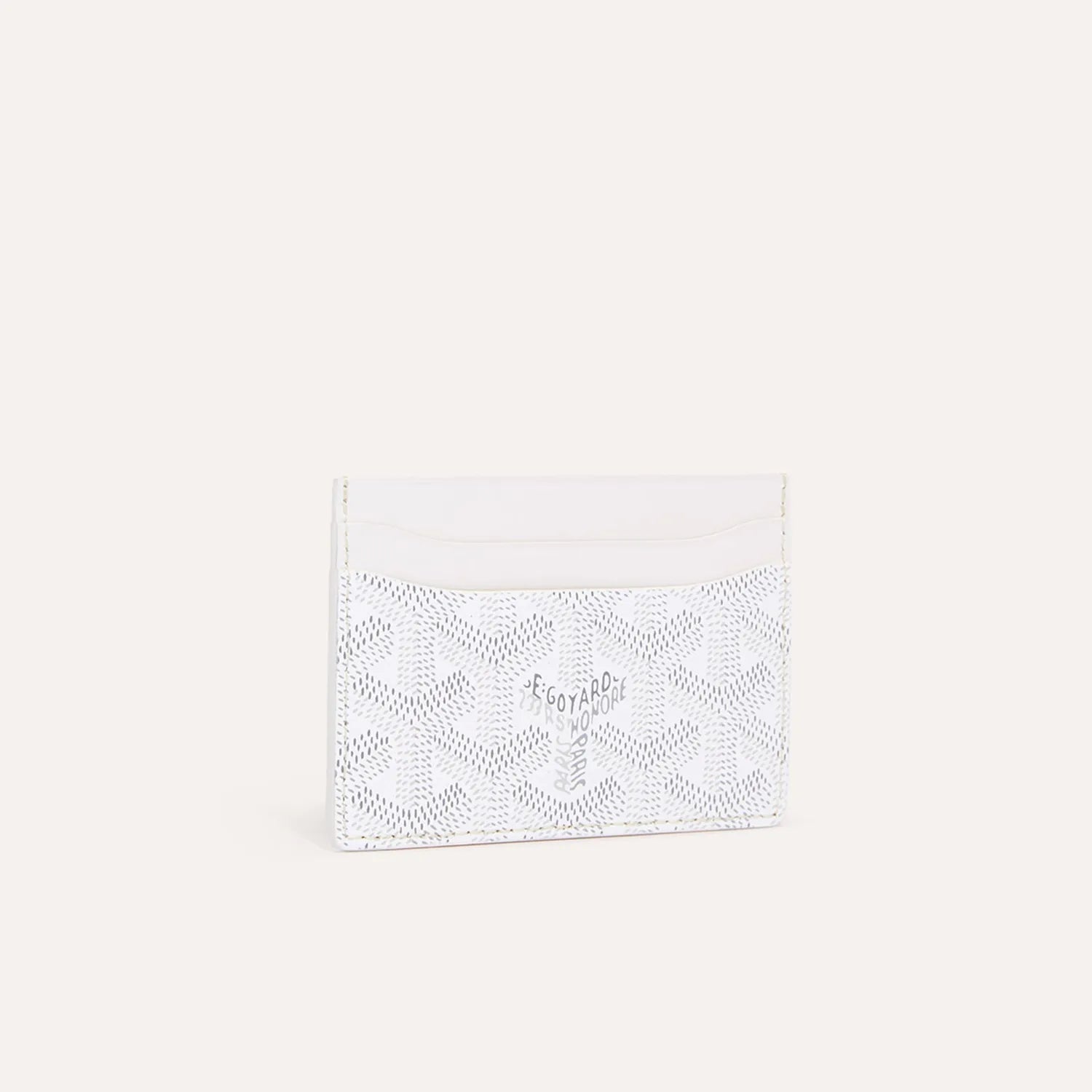 GOYARD White Saint-Sulpice Card Wallet
