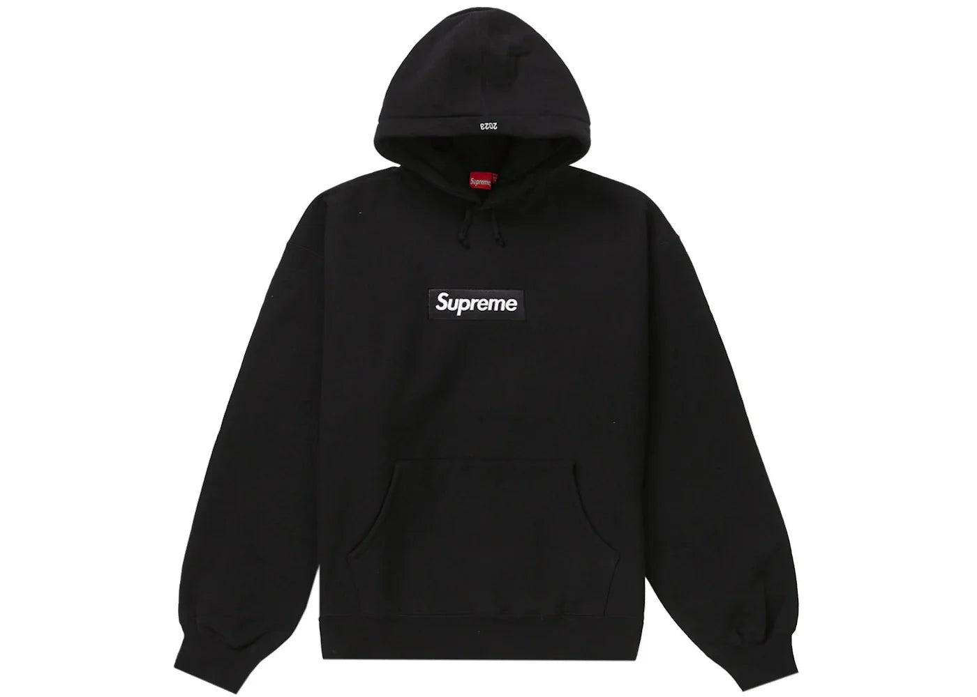 supreme box logo hooded sweatshirt (fw23) black