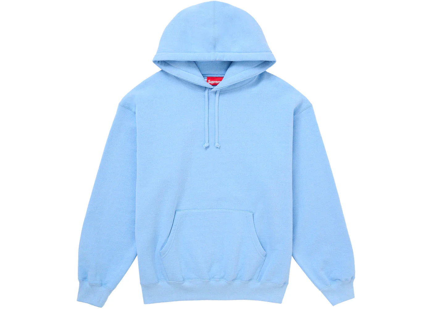 supreme satin applique hooded sweatshirt fw24 light blue