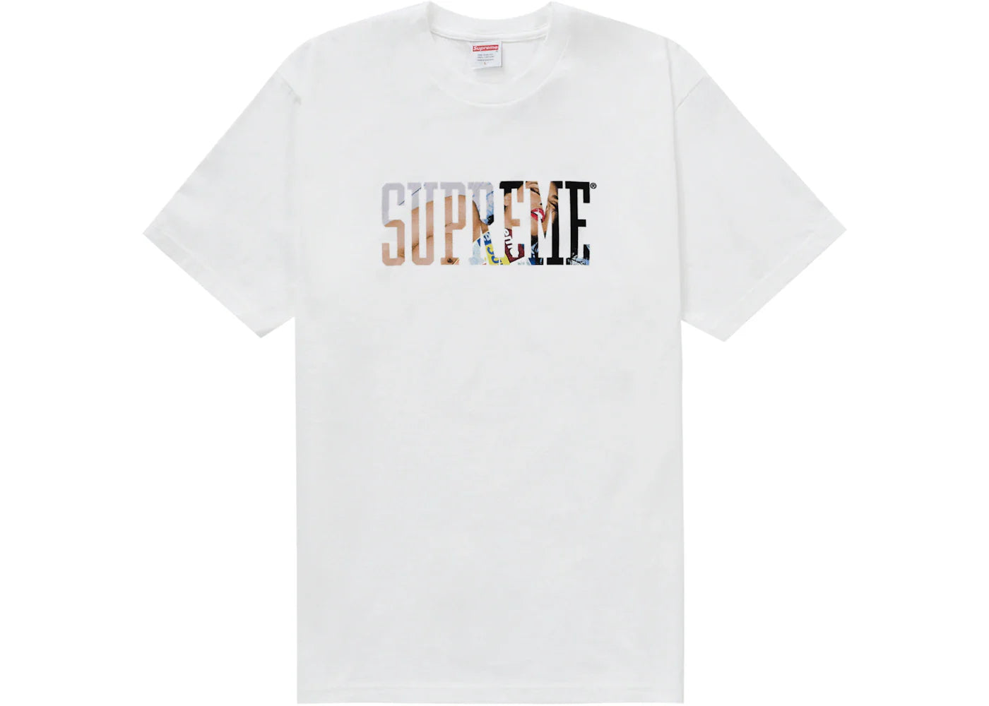 supreme tera patrick collegiate tee white