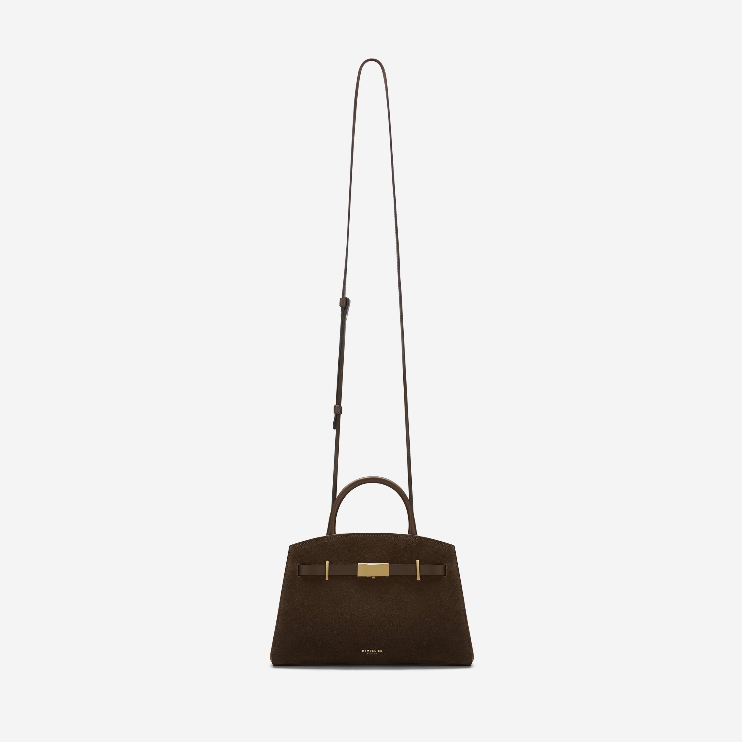 DeMellier The Small Hudson mocha suede & mocha smooth