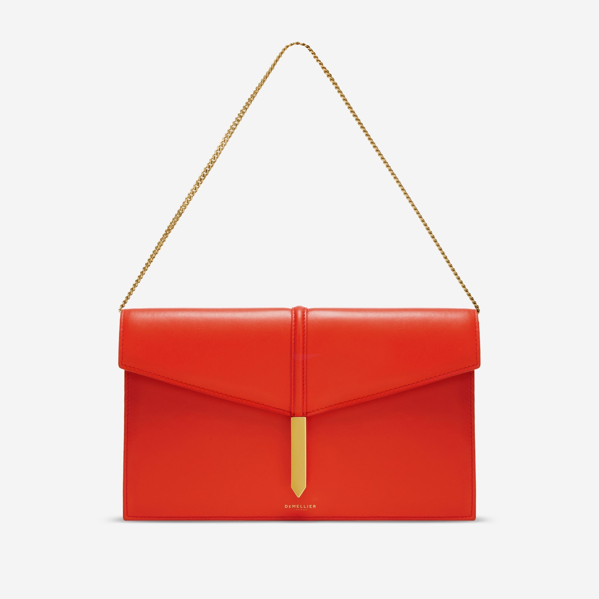 DeMellier The Tokyo Clutch poppy red smooth