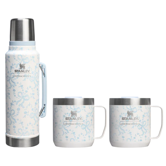 Stanley 1913 x LoveShackFancy Holiday The Everyday Cocoa Set Coquette Bow Winter Ice
