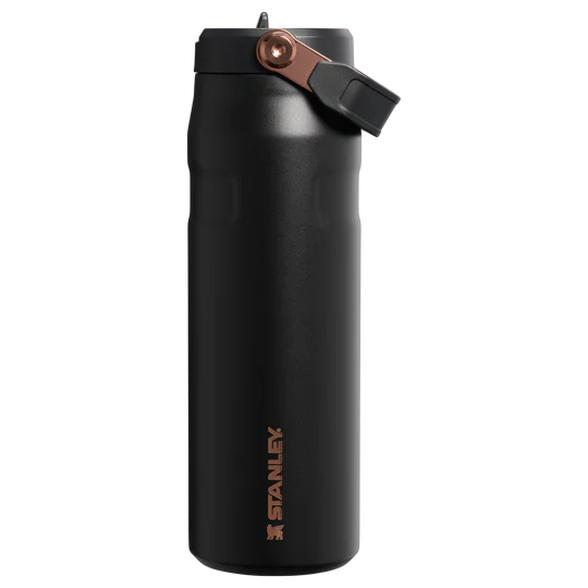 The Messi x Stanley IceFlow Flip Straw 2.0 Bottle | 24 OZ Messi GOAT Black