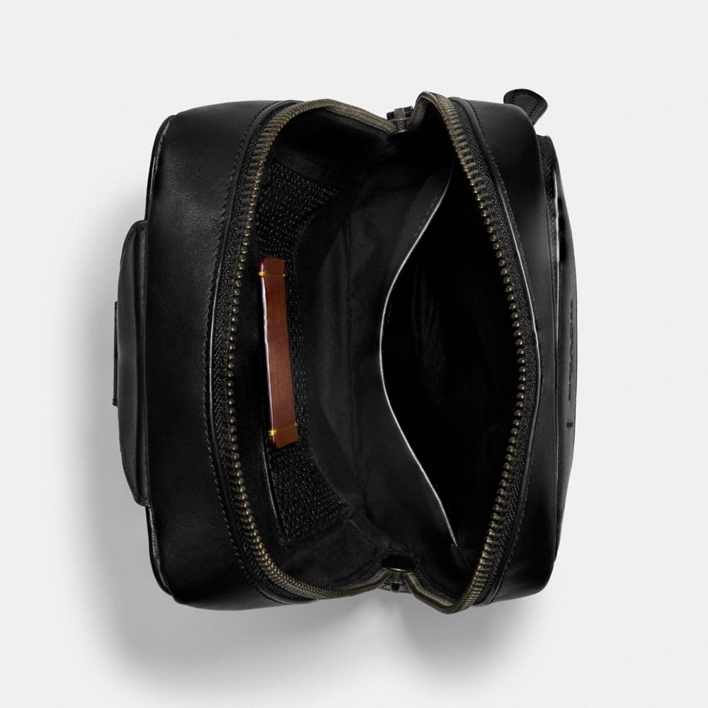 Coach Gotham Pack In Signature Canvas Black Copper Charcoal Black