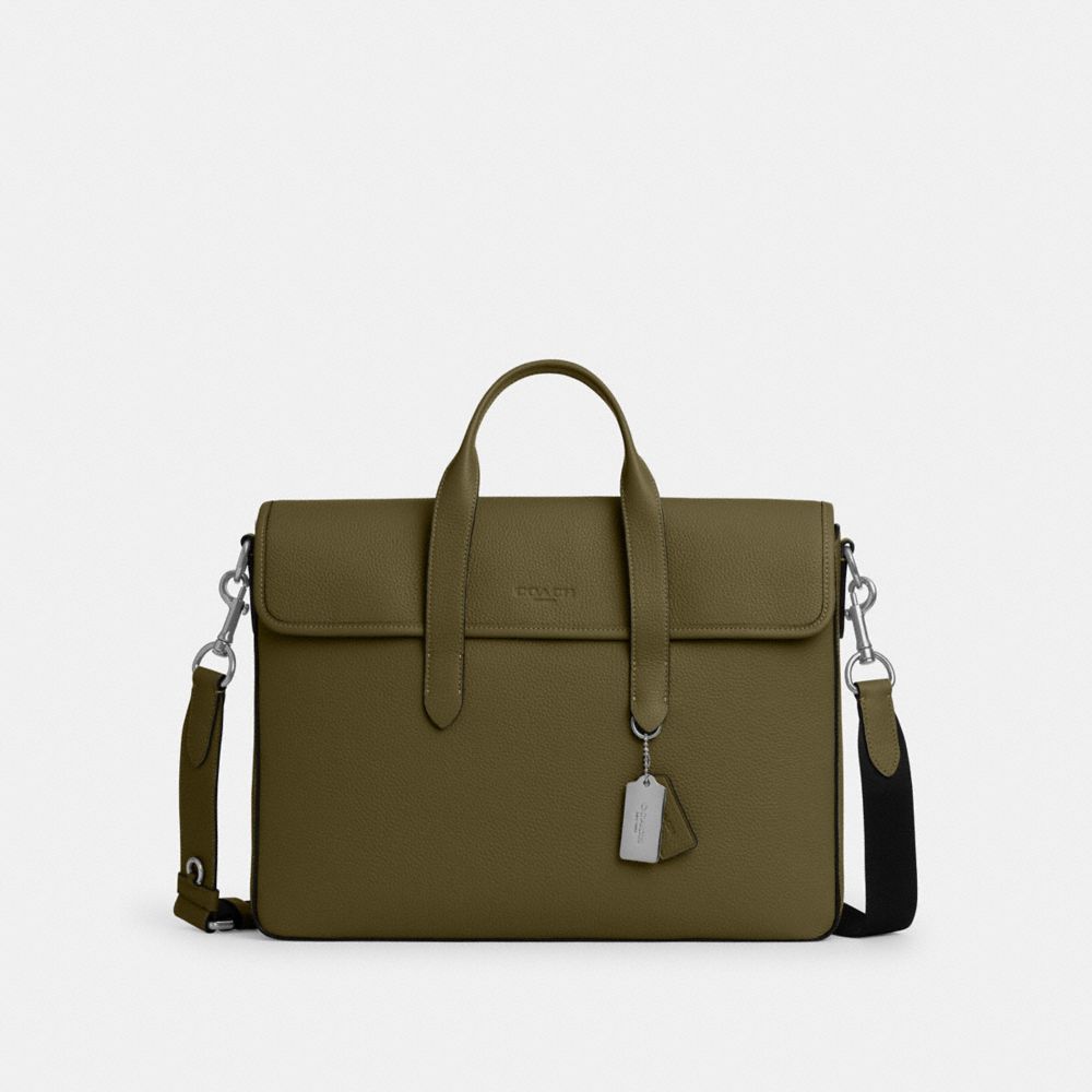 Coach Sullivan Portfolio Brief Silver Olive