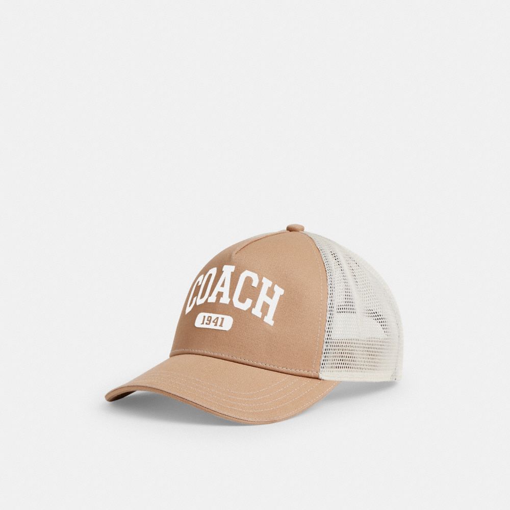 Coach Coach 1941 Embroidered Trucker Hat Light Saddle