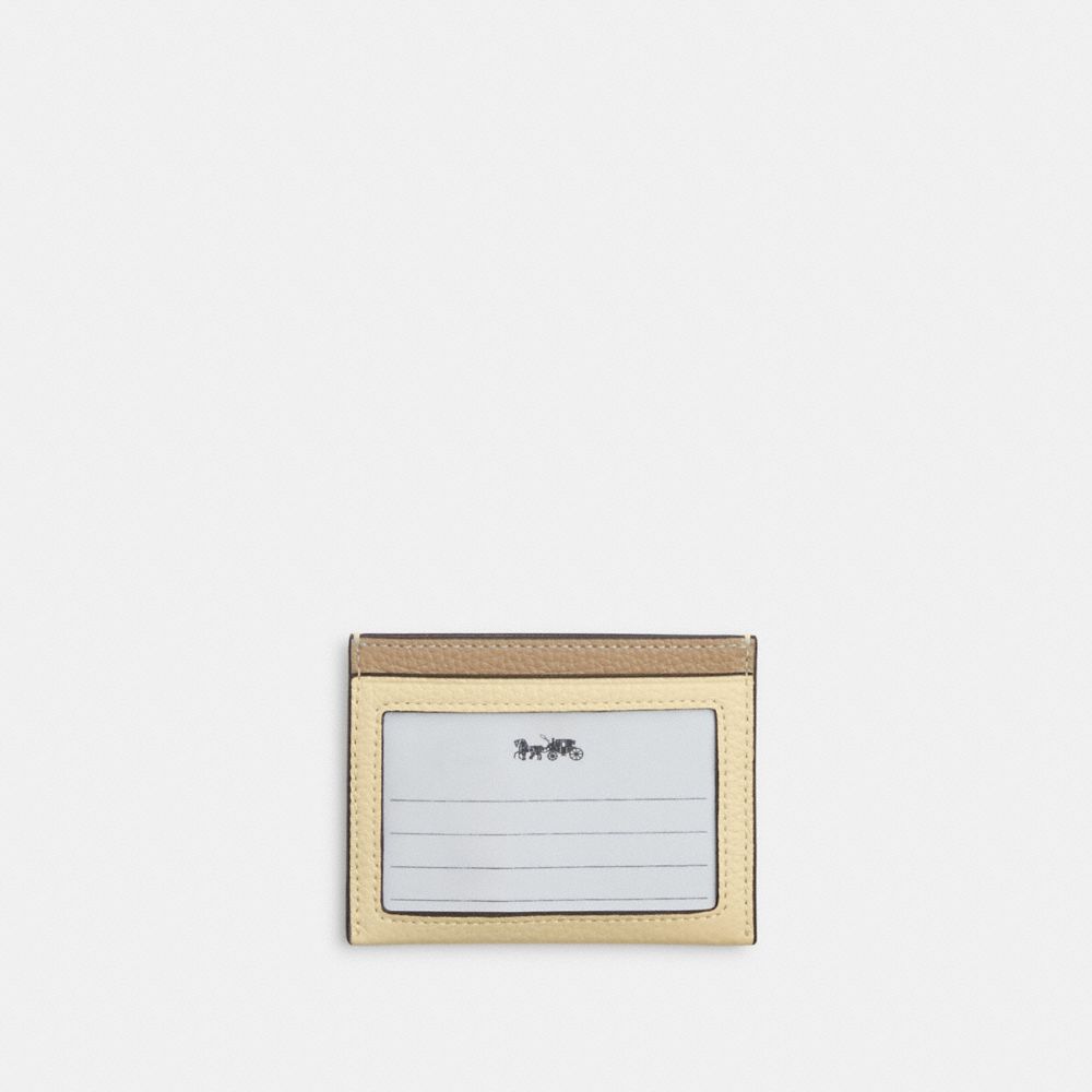 Coach Slim Id Card Case With Lemon Graphic Silver Moonlight