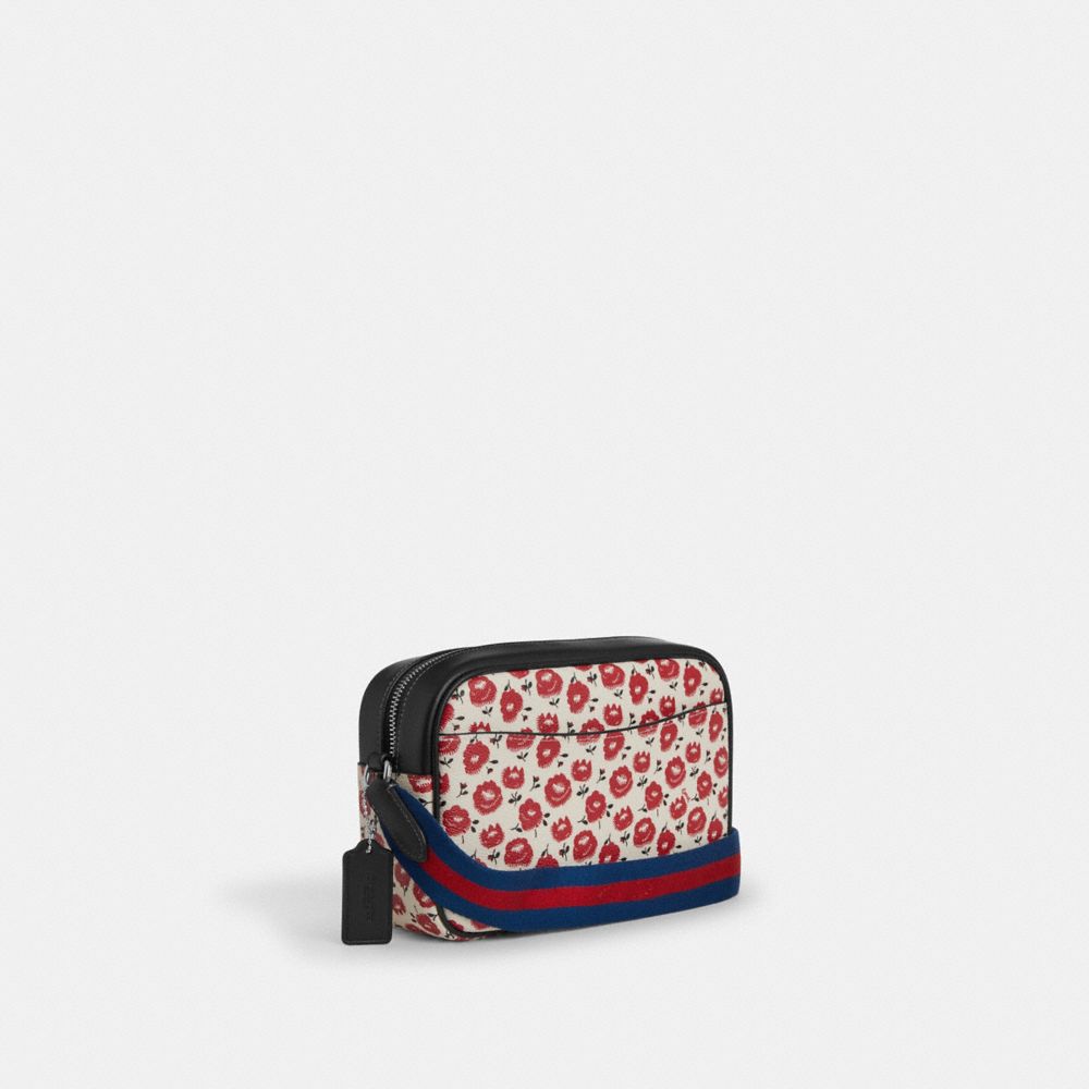 Coach Jamie Camera Bag With Floral Print Silver Chalk Black Multi