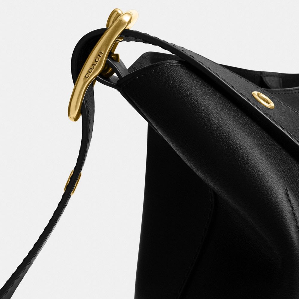 Coach Bleecker Bucket Bag Brass Black