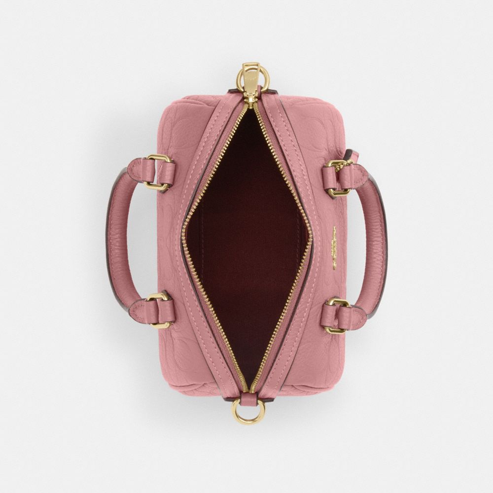 Coach Mini Rowan Crossbody Bag In Signature Leather Gold
